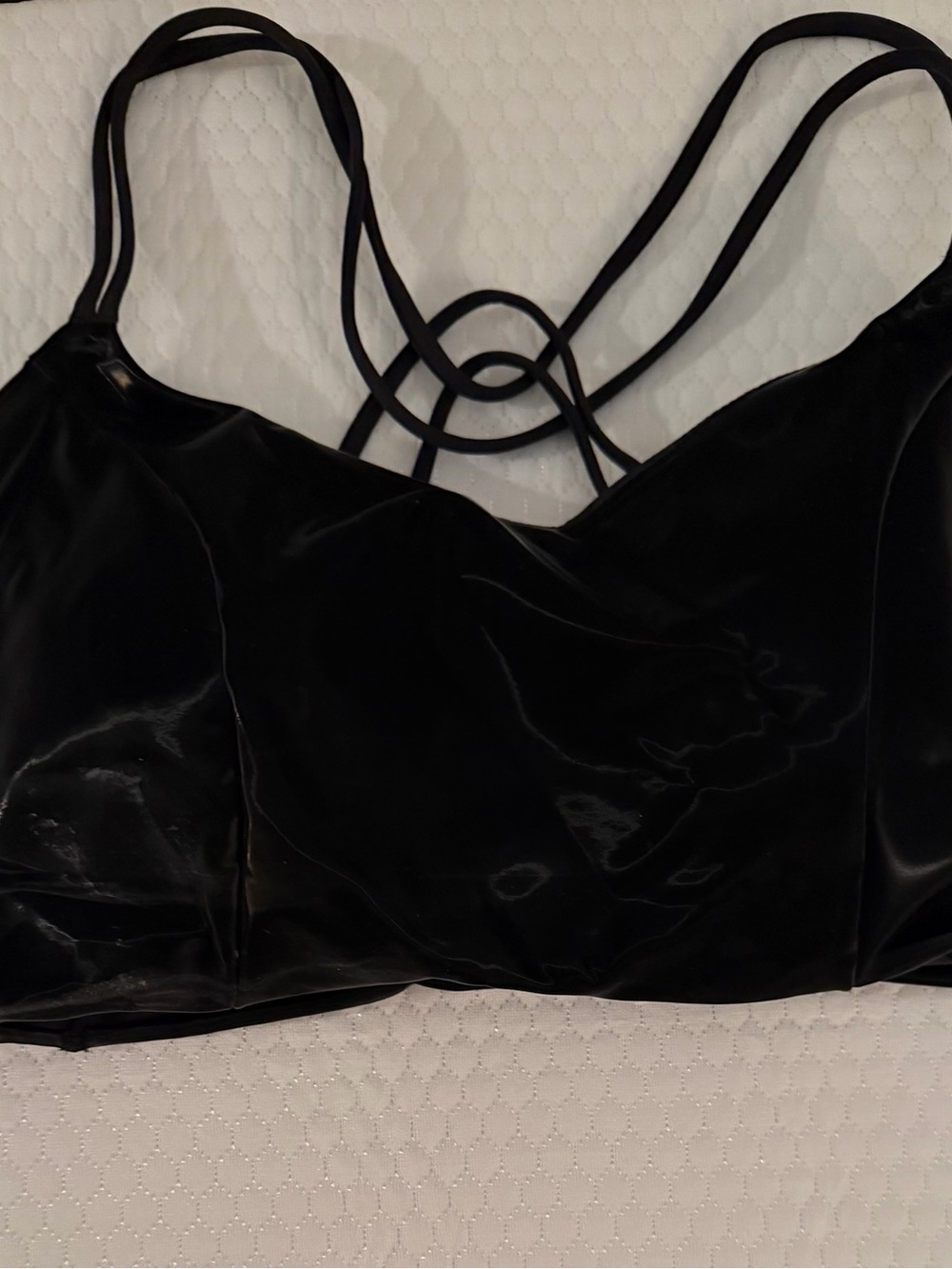 Victoria's Secret Black Shiny Sports Bra DD with Tags